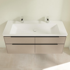 Тумба под раковину Villeroy & Boch Subway 3.0 127,2х57,6 см ДСП/алюминий тауп/черный вулкан C602L1VM