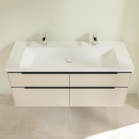 Тумба под раковину Villeroy & Boch Subway 3.0 127,2х57,6 см ДСП/алюминий серый кашемир/черный вулкан C602L1VN