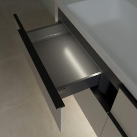 Тумба под раковину Villeroy & Boch Subway 3.0 127,2х57,6 см ДСП/алюминий серый кашемир/черный вулкан C602L1VN