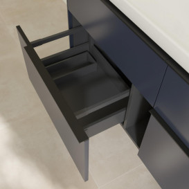 Тумба під раковину Villeroy & Boch Subway 3.0 127,2х57,6 см ДСП/алюміній морський синій/чорний вулкан C602L1VQ
