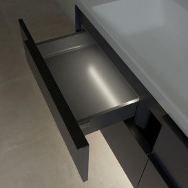 Тумба під раковину Villeroy & Boch Subway 3.0 127,2х57,6 см ДСП/алюміній морський синій/чорний вулкан C602L1VQ