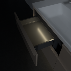 Тумба під раковину Villeroy & Boch Subway 3.0 127,2х57,6 см ДСП/алюміній тауп/монохром  C602L2VM