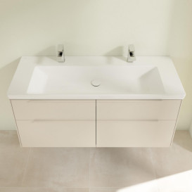 Тумба под раковину Villeroy & Boch Subway 3.0 127,2х57,6 см ДСП/алюминий серый кашемир/монохром C602L2VN