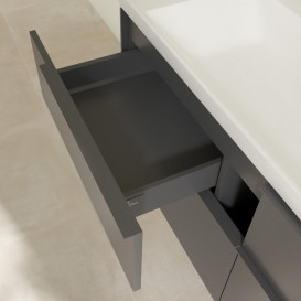 Тумба под раковину Villeroy & Boch Subway 3.0 127,2х57,6 см ДСП/алюминий графит/монохром C602L2VR