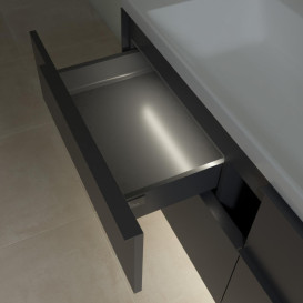 Тумба под раковину Villeroy & Boch Subway 3.0 127,2х57,6 см ДСП/алюминий графит/монохром C602L2VR