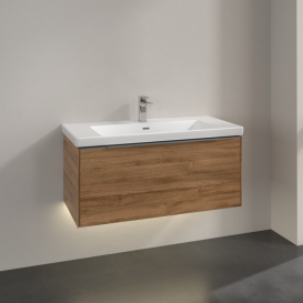 Тумба под раковину Villeroy & Boch Subway 3.0 97,3х42,9 см ДСП/алюминий дуб канзас C569L0RH