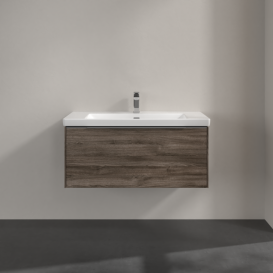Тумба під раковину Villeroy & Boch Subway 3.0 97,3х42,9 см ДСП/алюміній кам'яний дуб C569L0RK