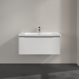 Тумба под раковину Villeroy & Boch Subway 3.0 97,3х42,9 см ДСП/алюминий белый бриллиант C569L0VE