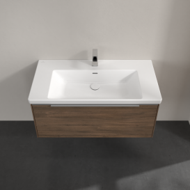 Тумба під раковину Villeroy & Boch Subway 3.0 97,3х42,9 см ДСП/алюміній дуб аризона C569L0VH