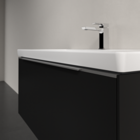 Тумба під раковину Villeroy & Boch Subway 3.0 97,3х42,9 см ДСП/алюміній чорний вулкан C569L0VL