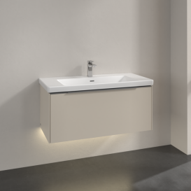 Тумба под раковину Villeroy & Boch Subway 3.0 97,3х42,9 см ДСП/алюминий серый кашемир C569L0VN