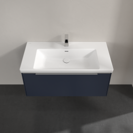 Тумба под раковину Villeroy & Boch Subway 3.0 97,3х42,9см ДСП/алюминий морской синий C569L0VQ