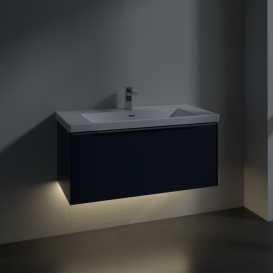 Тумба под раковину Villeroy & Boch Subway 3.0 97,3х42,9см ДСП/алюминий морской синий C569L0VQ