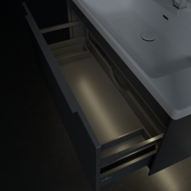 Тумба под раковину Villeroy & Boch Subway 3.0 97,3х42,9 см ДСП/алюминий графит C569L0VR