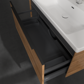 Тумба под раковину Villeroy & Boch Subway 3.0 97,3х42,9 см ДСП/алюминий дуб канзас/черный вулкан C569L1RH