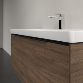 Тумба под раковину Villeroy & Boch Subway 3.0 97,3х42,9 см ДСП/алюминий дуб аризона/черный вулкан C569L1VH