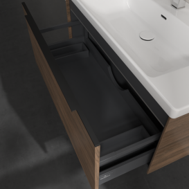 Тумба под раковину Villeroy & Boch Subway 3.0 97,3х42,9 см ДСП/алюминий дуб аризона/черный вулкан C569L1VH