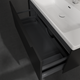 Тумба под раковину Villeroy & Boch Subway 3.0 97,3х42,9 см ДСП/алюминий черный вулкан/черный вулкан C569L1VL