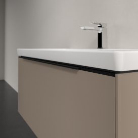 Тумба под раковину Villeroy & Boch Subway 3.0 97,3х42,9 см ДСП/алюминий тауп/черный вулкан C569L1VM