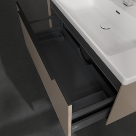 Тумба под раковину Villeroy & Boch Subway 3.0 97,3х42,9 см ДСП/алюминий тауп/черный вулкан C569L1VM