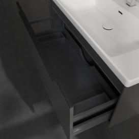 Тумба под раковину Villeroy & Boch Subway 3.0 97,3х42,9 см ДСП/алюминий графит/черный вулкан C569L1VR