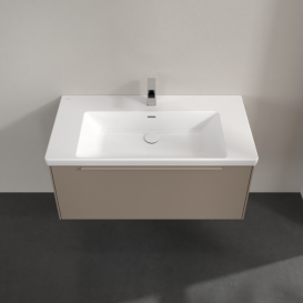 Тумба под раковину Villeroy & Boch Subway 3.0 97,3х42,9 см ДСП/алюминий тауп/монохром C569L2VM