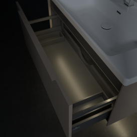 Тумба под раковину Villeroy & Boch Subway 3.0 97,3х42,9 см ДСП/алюминий тауп/монохром C569L2VM