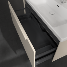 Тумба под раковину Villeroy & Boch Subway 3.0 97,3х42,9 см ДСП/алюминий серый кашемир/монохром C569L2VN