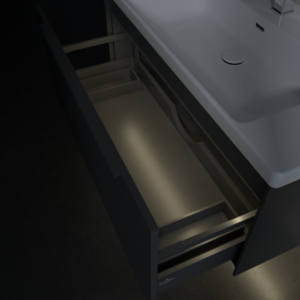 Тумба под раковину Villeroy & Boch Subway 3.0 97,3х42,9 см ДСП/алюминий графит/монохром C569L2VR