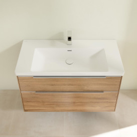 Тумба под раковину Villeroy & Boch Subway 3.0 97,3х57,6 см ДСП/алюминий дуб канзас C570L0RH