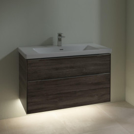 Тумба под раковину Villeroy & Boch Subway 3.0 97,3х57,6 см ДСП/алюминий дуб каменный C570L0RK