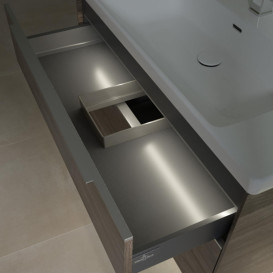 Тумба под раковину Villeroy & Boch Subway 3.0 97,3х57,6 см ДСП/алюминий дуб каменный C570L0RK