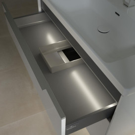 Тумба під раковину Villeroy & Boch Subway 3.0 97,3х57,6 см ДСП/алюміній білий діамант C570L0VE