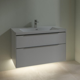 Тумба под раковину Villeroy & Boch Subway 3.0 97,3х57,6 см ДСП/алюминий чистый белый C570L0VF