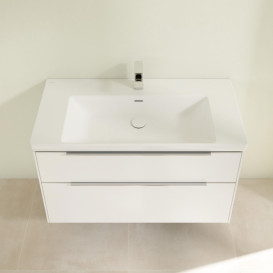 Тумба под раковину Villeroy & Boch Subway 3.0 97,3х57,6 см ДСП/алюминий чистый белый C570L0VF