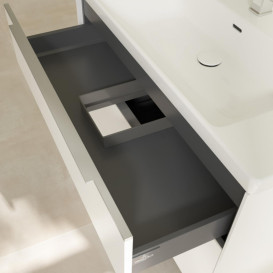 Тумба под раковину Villeroy & Boch Subway 3.0 97,3х57,6 см ДСП/алюминий чистый белый C570L0VF