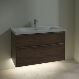 Тумба под раковину Villeroy & Boch Subway 3.0 97,3х57,6 см ДСП/алюминий дуб аризона C570L0VH