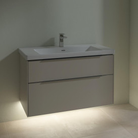 Тумба под раковину Villeroy & Boch Subway 3.0 97,3х57,6 см ДСП/алюминий серый кашемир C570L0VN