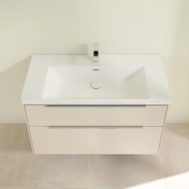 Тумба под раковину Villeroy & Boch Subway 3.0 97,3х57,6 см ДСП/алюминий серый кашемир C570L0VN