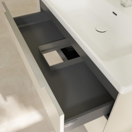 Тумба под раковину Villeroy & Boch Subway 3.0 97,3х57,6 см ДСП/алюминий серый кашемир C570L0VN