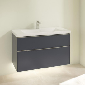 Тумба під раковину Villeroy & Boch Subway 3.0 97,3х57,6 см ДСП/алюміній морський синій C570L0VQ