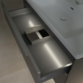 Тумба під раковину Villeroy & Boch Subway 3.0 97,3х57,6 см ДСП/алюміній графіт C570L0VR