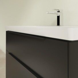 Тумба под раковину Villeroy & Boch Subway 3.0 97,3х57,6 см ДСП/алюминий черный вулкан/черный вулкан C570L1VL