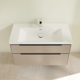 Тумба под раковину Villeroy & Boch Subway 3.0 97,3х57,6 см ДСП/алюминий тауп/черный вулкан C570L1VM