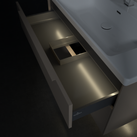 Тумба под раковину Villeroy & Boch Subway 3.0 97,3х57,6 см ДСП/алюминий тауп/монохром C570L2VM