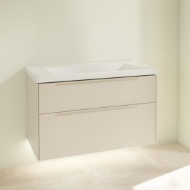 Тумба під раковину Villeroy & Boch Subway 3.0 97,3х57,6 см ДСП/алюміній сірий кашемір/монохром C570L2VN