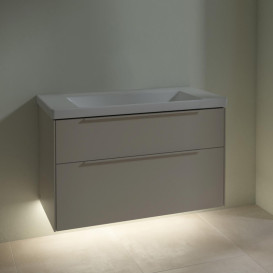 Тумба під раковину Villeroy & Boch Subway 3.0 97,3х57,6 см ДСП/алюміній сірий кашемір/монохром C570L2VN