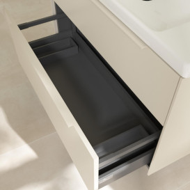 Тумба під раковину Villeroy & Boch Subway 3.0 97,3х57,6 см ДСП/алюміній сірий кашемір/монохром C570L2VN