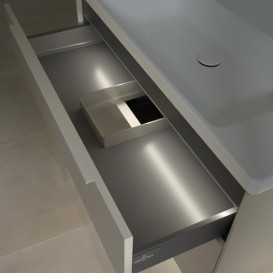 Тумба під раковину Villeroy & Boch Subway 3.0 97,3х57,6 см ДСП/алюміній сірий кашемір/монохром C570L2VN