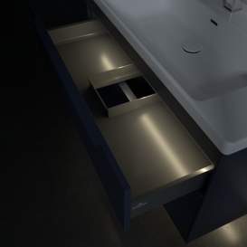 Тумба під раковину Villeroy & Boch Subway 3.0 97,3х57,6 см ДСП/алюміній морський синій/монохром C570L2VQ